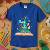 Books Develop Imagination And Attention Gift Reading Books Gift Kids T-Shirt thumb 3