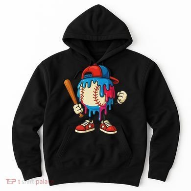 Baseball Drip Ice Cream Drip Sport Game Day Hoodie