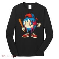 Baseball Drip Ice Cream Drip Sport Game Day Long Sleeve Shirt thumb 0
