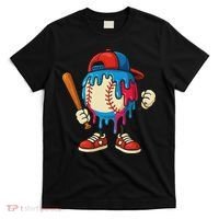 Baseball Drip Ice Cream Drip Sport Game Day T-Shirt thumb 0