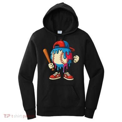 Baseball Drip Ice Cream Drip Sport Game Day Women's Hoodie