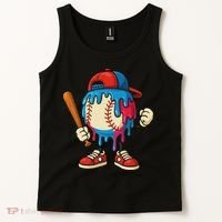 Baseball Drip Ice Cream Drip Sport Game Day Tank Top thumb 2