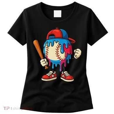 Baseball Drip Ice Cream Drip Sport Game Day Women's T-Shirt