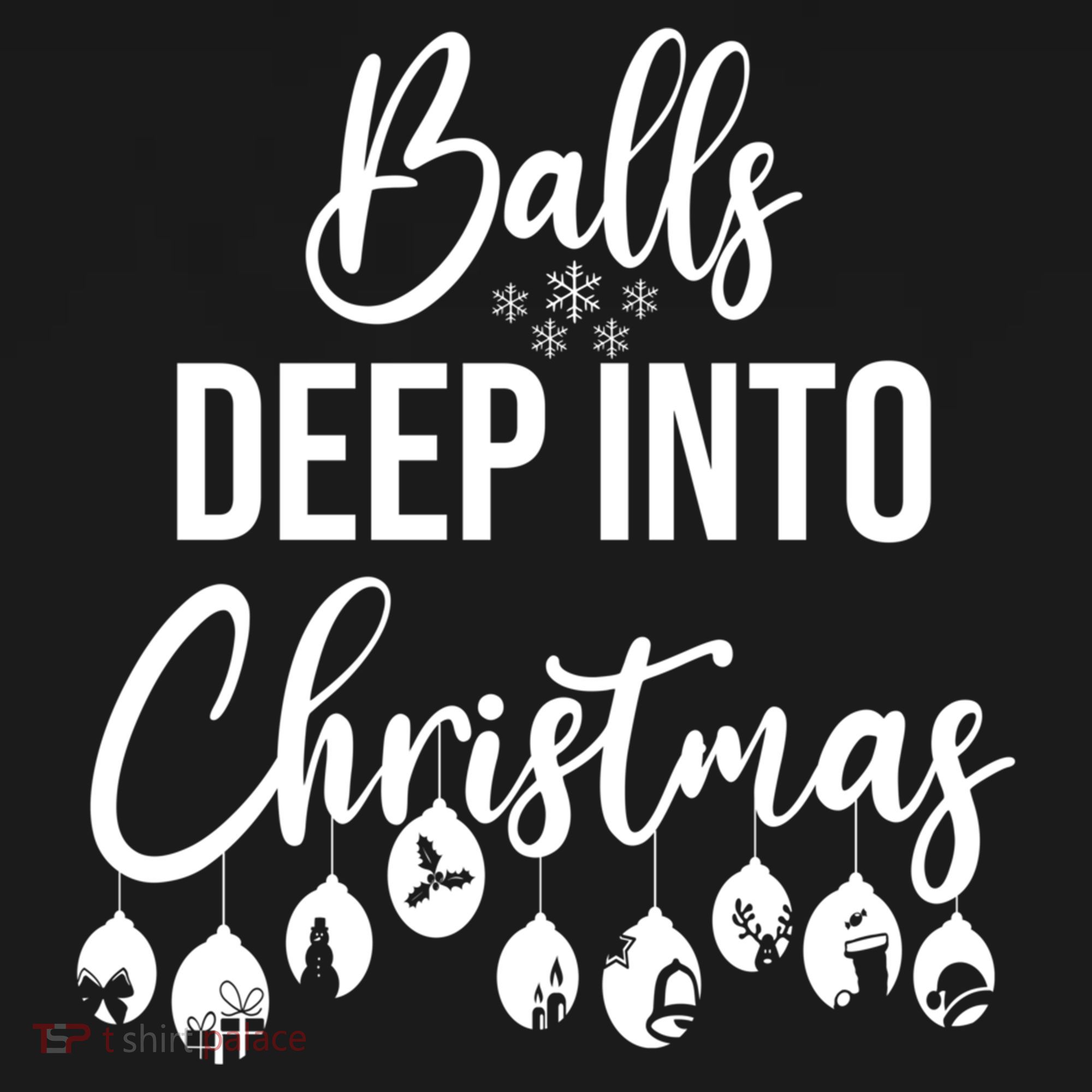 Balls Deep Into Christmas Funny Adults Inappropriate Xmas Funny Gift Women's Hoodie