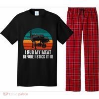 Bbq Dad I Rub My Meat Before I Stick It In Offset Smoker Pit Pajama Set thumb 0