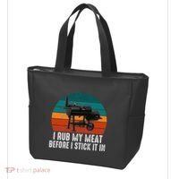 Bbq Dad I Rub My Meat Before I Stick It In Offset Smoker Pit Tote Bag thumb 3
