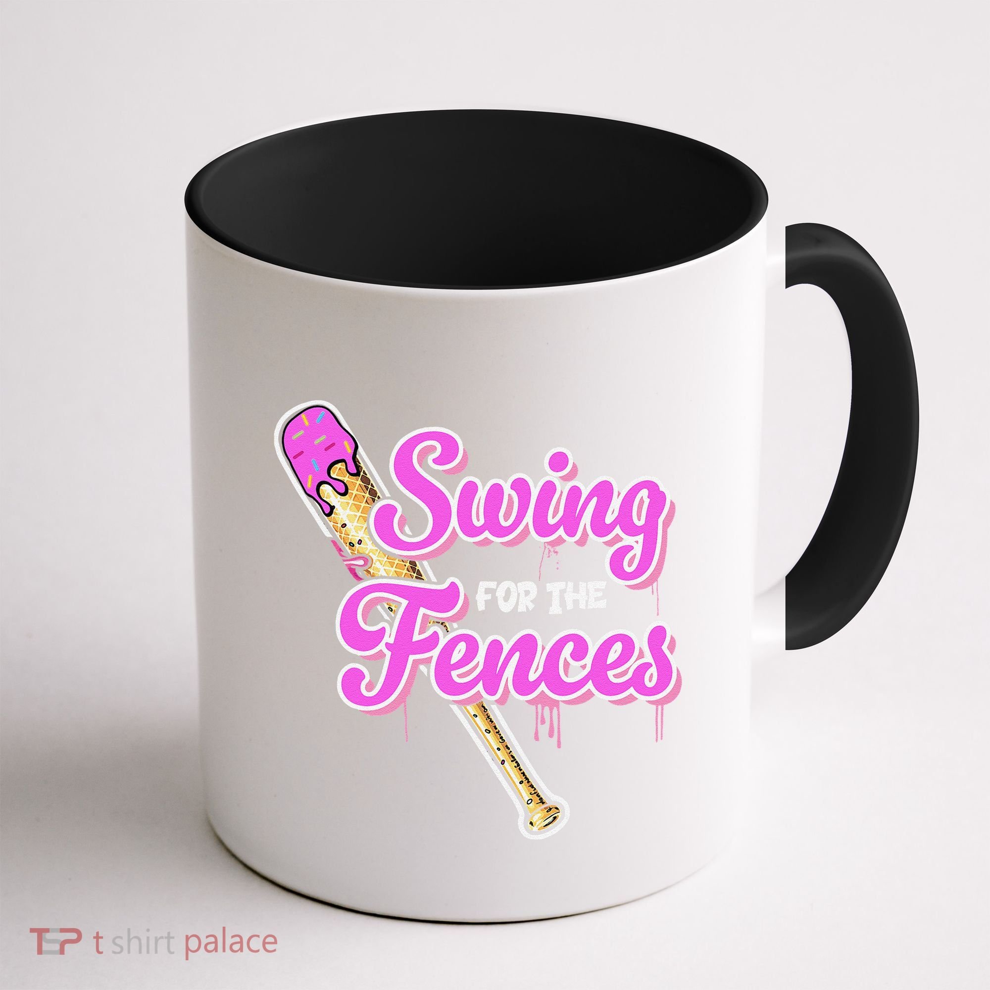 Baseball Drip Ice Cream Drip Swing For The Fences Coffee Mug