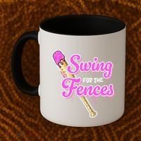 Baseball Drip Ice Cream Drip Swing For The Fences Coffee Mug thumb 2