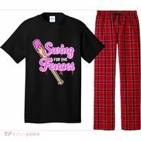 Baseball Drip Ice Cream Drip Swing For The Fences Pajama Set thumb 0