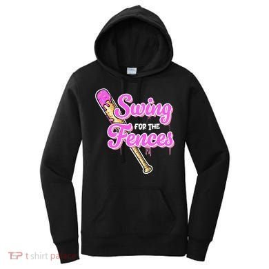 Baseball Drip Ice Cream Drip Swing For The Fences Women's Hoodie