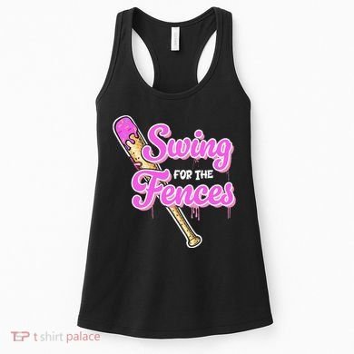 Baseball Drip Ice Cream Drip Swing For The Fences Women's Tank Top