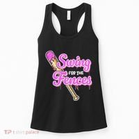 Baseball Drip Ice Cream Drip Swing For The Fences Women's Tank Top thumb 0