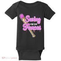 Baseball Drip Ice Cream Drip Swing For The Fences Baby Bodysuit thumb 0