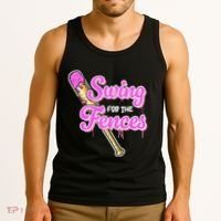 Baseball Drip Ice Cream Drip Swing For The Fences Tank Top thumb 3