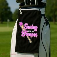 Baseball Drip Ice Cream Drip Swing For The Fences Golf Towel thumb 2