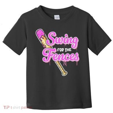 Baseball Drip Ice Cream Drip Swing For The Fences Toddler T-Shirt