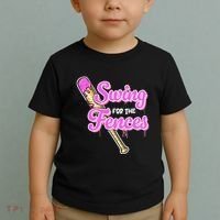 Baseball Drip Ice Cream Drip Swing For The Fences Toddler T-Shirt thumb 2