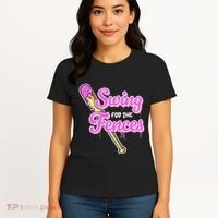 Baseball Drip Ice Cream Drip Swing For The Fences Women's T-Shirt thumb 4