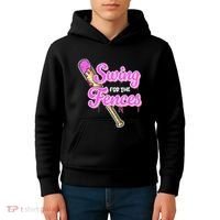 Baseball Drip Ice Cream Drip Swing For The Fences Kids Hoodie thumb 4
