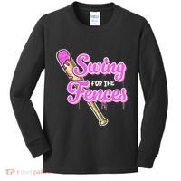 Baseball Drip Ice Cream Drip Swing For The Fences Kids Long Sleeve Shirt thumb 0