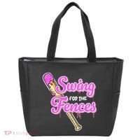 Baseball Drip Ice Cream Drip Swing For The Fences Tote Bag thumb 0