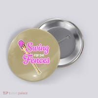 Baseball Drip Ice Cream Drip Swing For The Fences Button thumb 0
