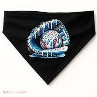 Baseball Drip Ice Cream Sprinkles Baseball Glove USA-Made Doggie Bandana thumb 0