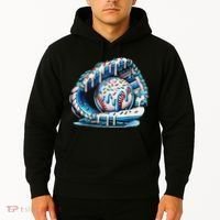 Baseball Drip Ice Cream Sprinkles Baseball Glove Hoodie thumb 2