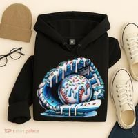 Baseball Drip Ice Cream Sprinkles Baseball Glove Hoodie thumb 4