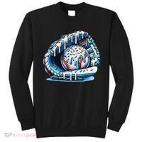Baseball Drip Ice Cream Sprinkles Baseball Glove Sweatshirt thumb 0