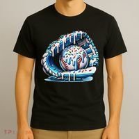 Baseball Drip Ice Cream Sprinkles Baseball Glove T-Shirt thumb 3