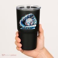 Baseball Drip Ice Cream Sprinkles Baseball Glove Tumbler thumb 2