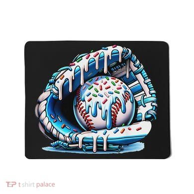 Baseball Drip Ice Cream Sprinkles Baseball Glove Mousepad