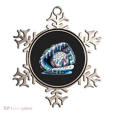 Baseball Drip Ice Cream Sprinkles Baseball Glove Ornament