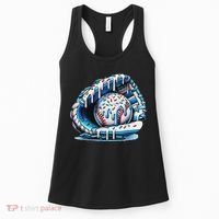 Baseball Drip Ice Cream Sprinkles Baseball Glove Women's Tank Top thumb 0
