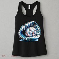 Baseball Drip Ice Cream Sprinkles Baseball Glove Women's Tank Top thumb 3