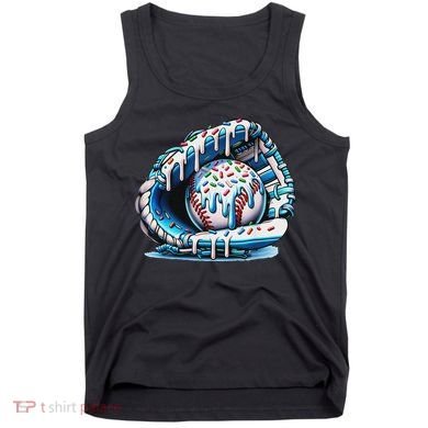 Baseball Drip Ice Cream Sprinkles Baseball Glove Tank Top