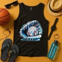 Baseball Drip Ice Cream Sprinkles Baseball Glove Tank Top thumb 4