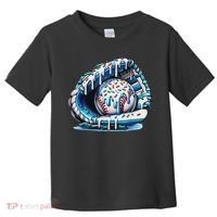Baseball Drip Ice Cream Sprinkles Baseball Glove Toddler T-Shirt thumb 0