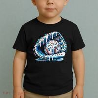 Baseball Drip Ice Cream Sprinkles Baseball Glove Toddler T-Shirt thumb 2