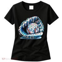 Baseball Drip Ice Cream Sprinkles Baseball Glove Women's T-Shirt thumb 0