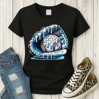 Baseball Drip Ice Cream Sprinkles Baseball Glove Women's T-Shirt thumb 3