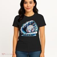 Baseball Drip Ice Cream Sprinkles Baseball Glove Women's T-Shirt thumb 4