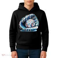 Baseball Drip Ice Cream Sprinkles Baseball Glove Kids Hoodie thumb 4
