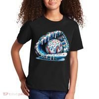 Baseball Drip Ice Cream Sprinkles Baseball Glove Kids T-Shirt thumb 2