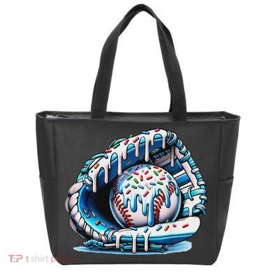 Baseball Drip Ice Cream Sprinkles Baseball Glove Tote Bag