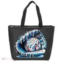 Baseball Drip Ice Cream Sprinkles Baseball Glove Tote Bag thumb 0