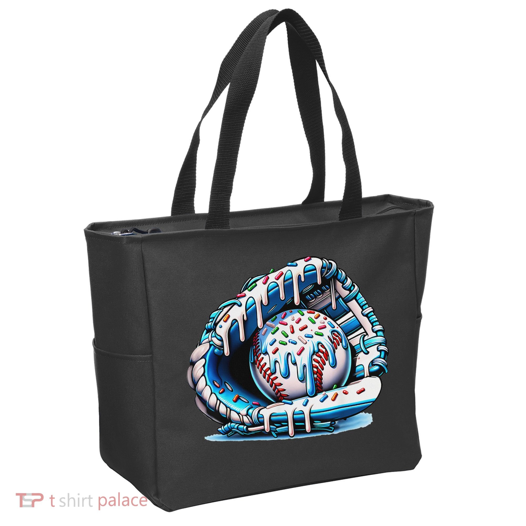 Baseball Drip Ice Cream Sprinkles Baseball Glove Tote Bag