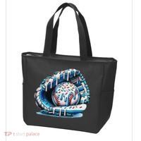 Baseball Drip Ice Cream Sprinkles Baseball Glove Tote Bag thumb 3