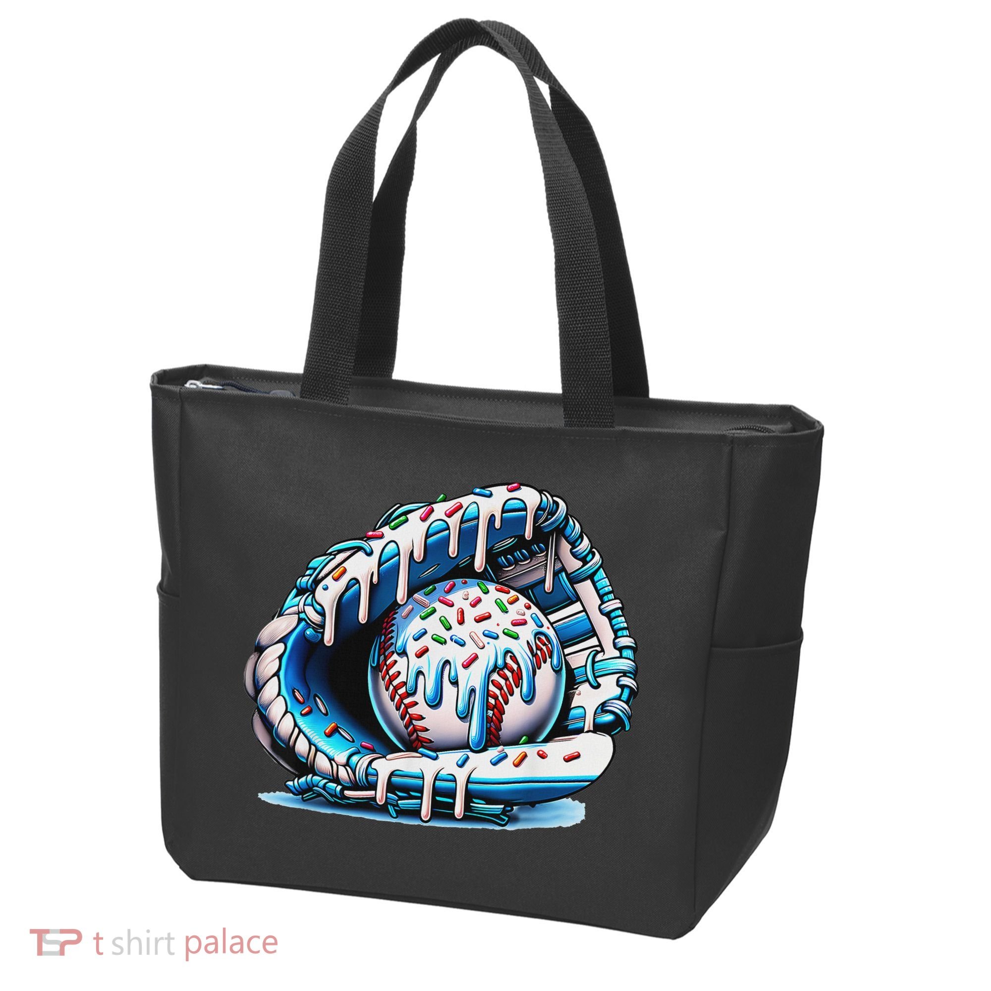 Baseball Drip Ice Cream Sprinkles Baseball Glove Tote Bag